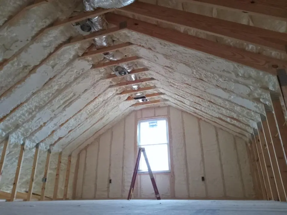 Spray foam roofing application for Crawl Space Insulation project in Somers
